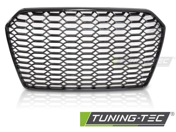 Wabengitter Sportgrill / Kühlergrill passend für Audi A6 4G (C7) Facelift 14-18 Hochglanz schwarz