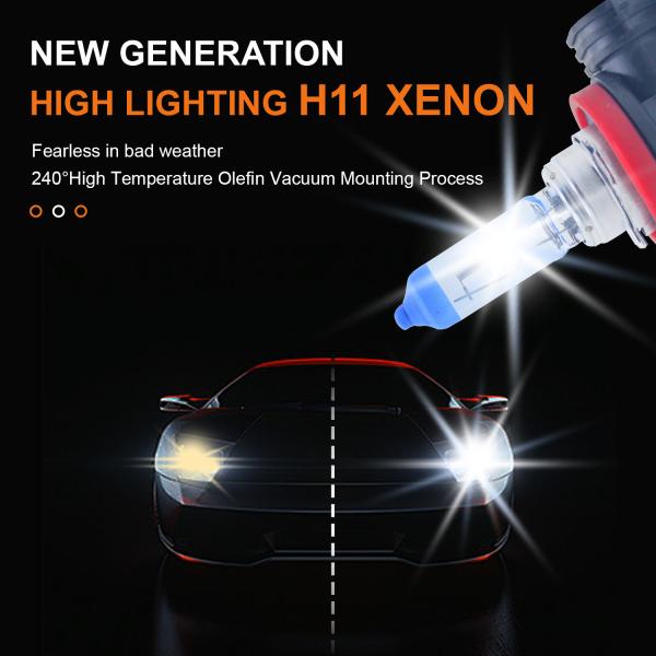2er Set H11 55W Xenon Style Look Lampen Weiß Halogen Birnen Autolampe GLÜHBIRNEN