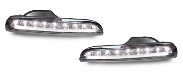 LED Nebelscheinwerfer / LED Standlicht passend für Porsche Boxster 987 04-09 Klarglas