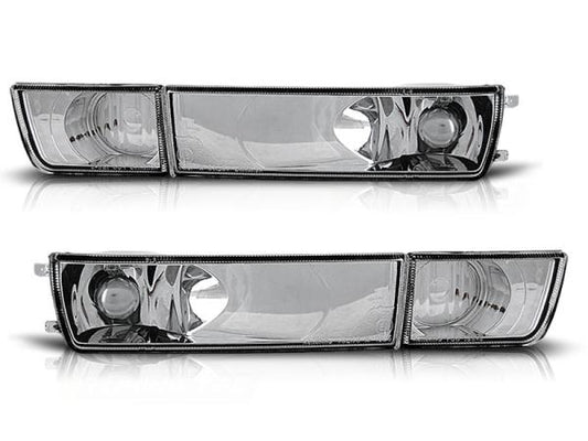 Klarglas Frontblinker / Nebelscheinwerfer-Dummy passend für VW Golf 3 91-97 / Vento 92-98 chrom