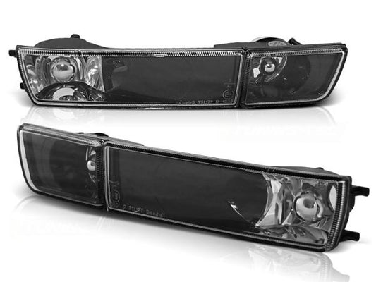Klarglas Frontblinker / Nebelscheinwerfer passend für  VW Golf 3 91-97 / Vento 92-98 schwarz