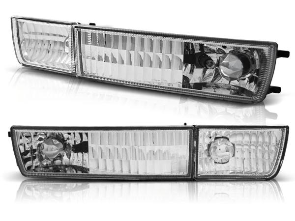 Klarglas Frontblinker / Nebelscheinwerfer-Dummy passend für  VW Golf 3 91-97 / Vento 92-98 chrom