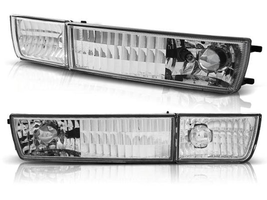 Klarglas Frontblinker / Nebelscheinwerfer-Dummy passend für  VW Golf 3 91-97 / Vento 92-98 chrom