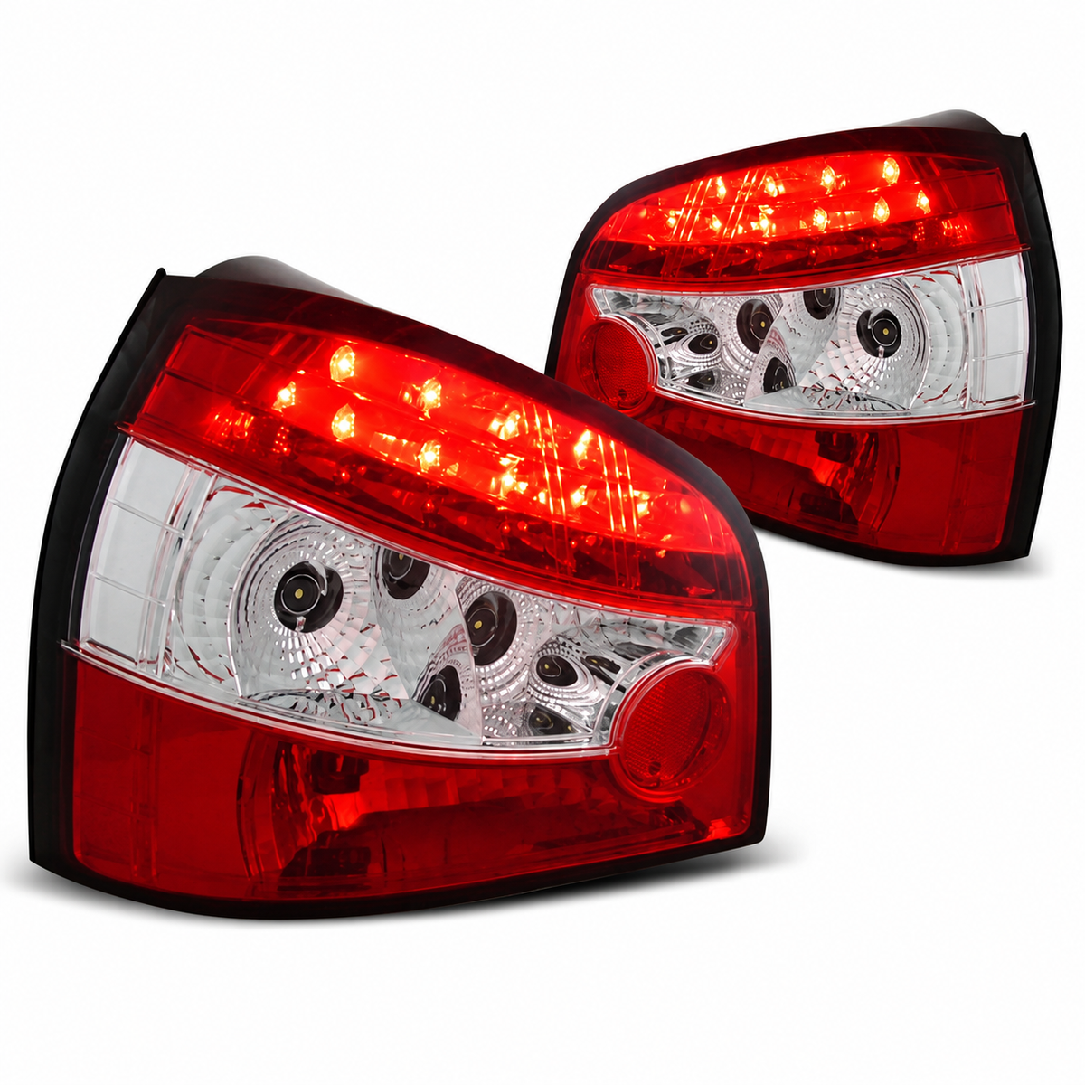 LED Rückleuchten passend für Audi A3 09/1996–08/2000 Rot/Weiß