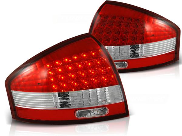 LED Rückleuchten passend für Audi A6 C5 4B Limo Bj. 97-04 Rot/Chrom