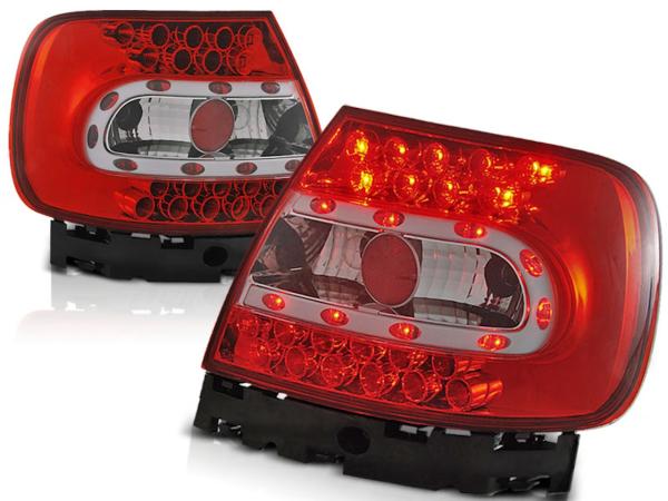 LED Rückleuchten passend für Audi A4 B5 Limo Bj. 94-00 Rot/Chrom
