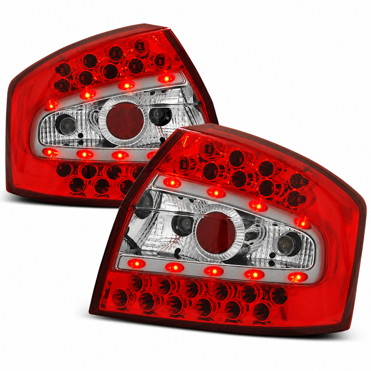 LED Rückleuchten passend für Audi A4 8E 10/2000–10/2004 Limousine Rot/Weiß