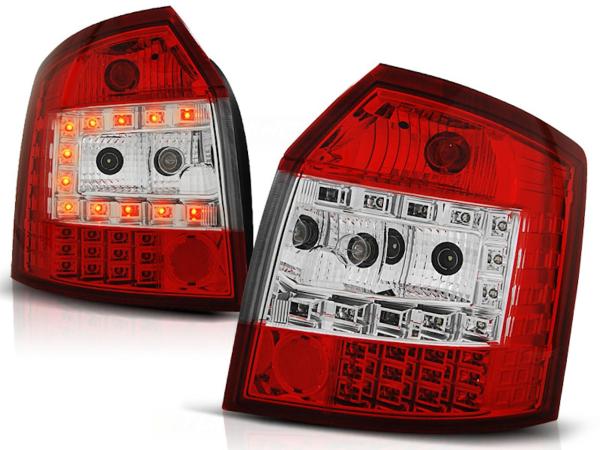 LED Rückleuchten passend für Audi A4 B6 (8E) Avant Bj. 00-04 Rot/Chrom
