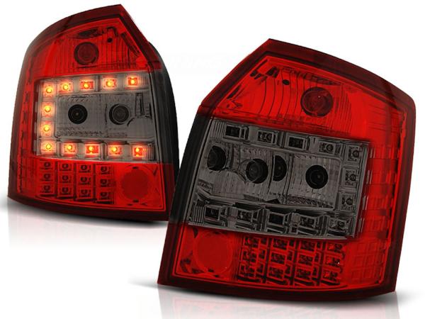 LED Rückleuchten passend für Audi A4 B6 (8E) Avant Bj. 00-04 Rot/Smoke