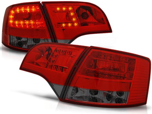 LED Rückleuchten passend für Audi A4 B7 (8E) Avant Bj. 04-08 Rot/Smoke