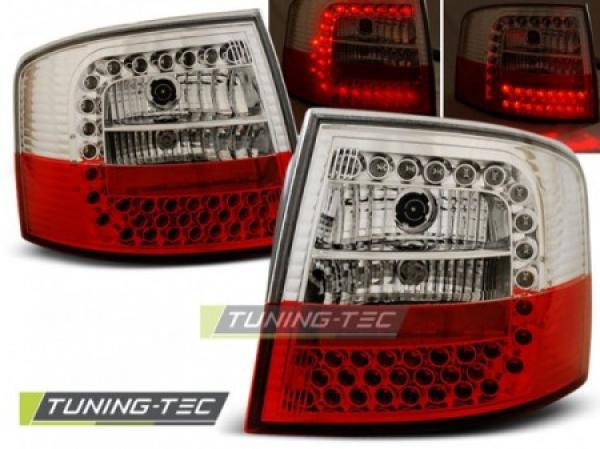 LED Rückleuchten passend für Audi A6 C5 4B Avant Bj. 97-04 Rot/Chrom