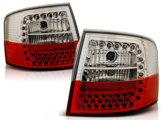 LED Rückleuchten passend für Audi A6 C5 4B Avant Bj. 97-04 Rot/Chrom