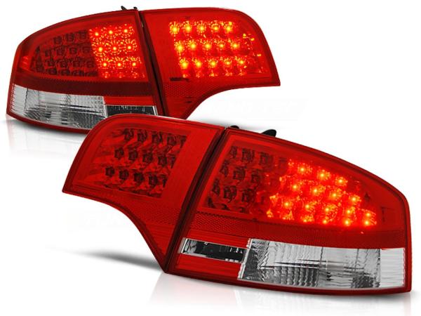LED Rückleuchten passend für Audi A4 B7 (8E) Limo Bj. 04-08 Rot/Chrom