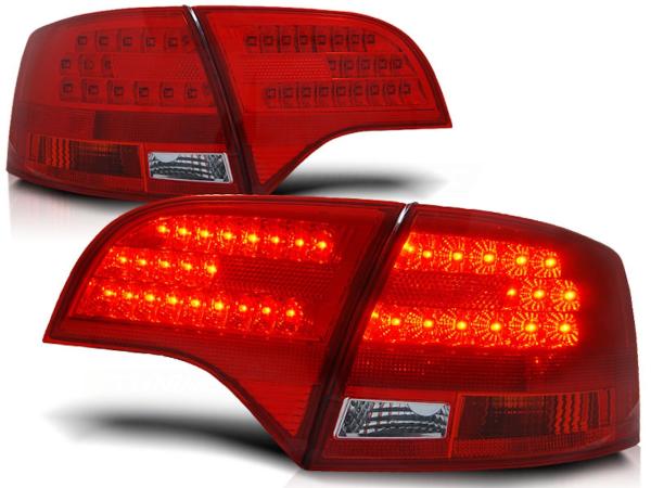 LED Rückleuchten passend für Audi A4 B7 (8E) Avant Bj. 04-08 Rot/Chrom