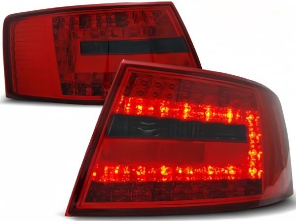 LED Rückleuchten passend für Audi A6 C6 4F Limo Bj. 04-08 Rot/Smoke 6-PIN