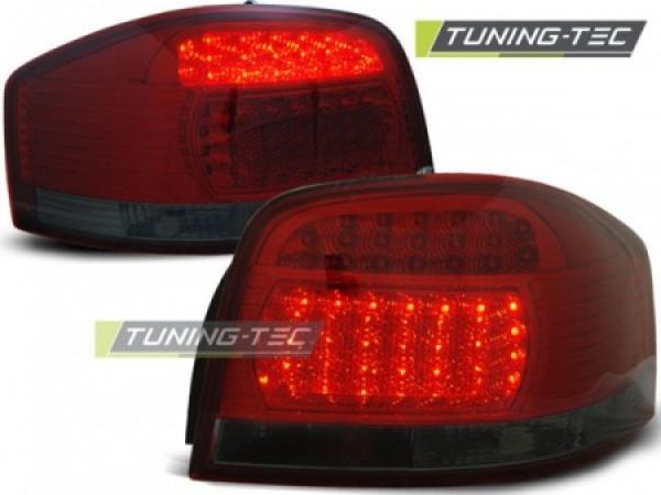 LED Rückleuchten passend für Audi A3 8P Bj. 03-08 Rot/Smoke