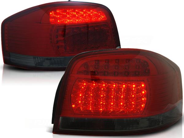 LED Rückleuchten passend für Audi A3 8P Bj. 03-08 Rot/Smoke