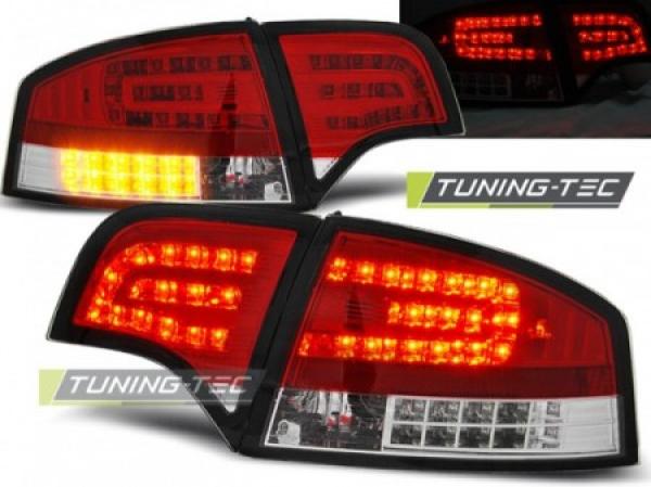 LED Rückleuchten passend für Audi A4 B7 (8E) Limo Bj. 04-08 Rot/Chrom