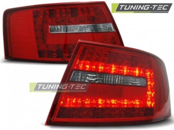 LED Rückleuchten passend für Audi A6 C6 4F Limo Bj. 04-08 Rot/Chrom 7-PIN