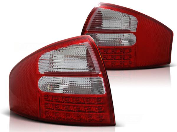 LED Rückleuchten passend für Audi A6 C5 4B Limo Bj. 97-04 Rot/Chrom