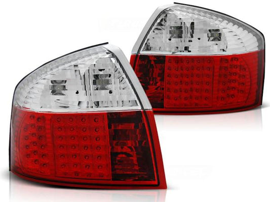 LED Rückleuchten passend für Audi A4 B6 (8E) Limo Bj. 00-04 Rot/Chrom