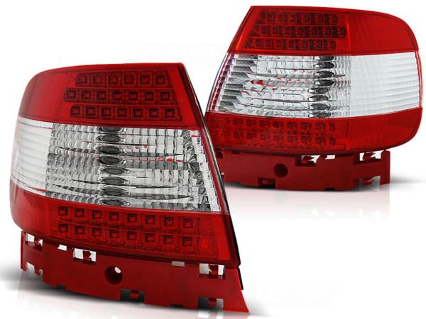 LED Rückleuchten passend für Audi A4 B5 Limo Bj. 94-00 Rot/Chrom
