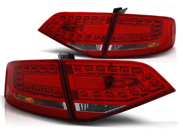 LED Rückleuchten passend für Audi A4 B8 (8K) Limo Bj. 08-11 Rot/Chrom