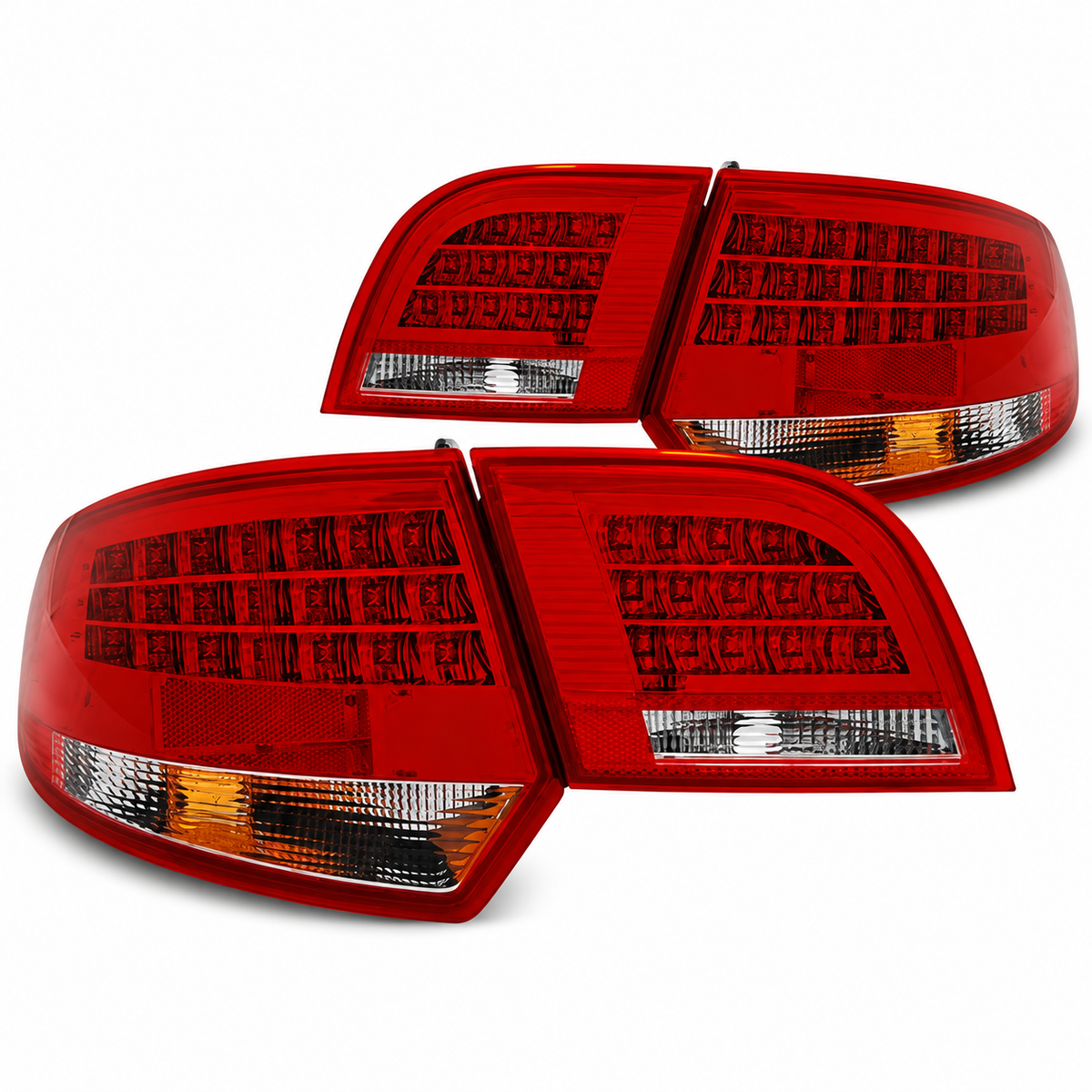 LED Rückleuchten passend für Audi A3 8P 2004–2008 Sportback Rot/Weiß