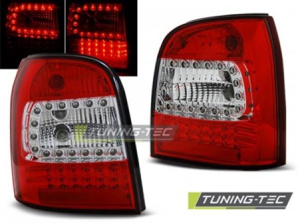 LED Rückleuchten passend für Audi A4 B5 Avant Bj. 94-01 Rot/Chrom