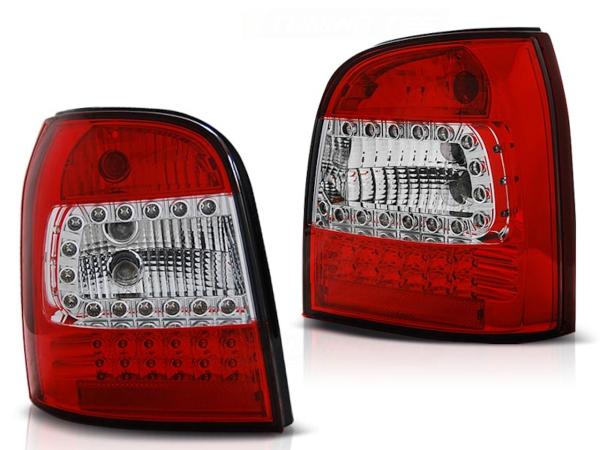 LED Rückleuchten passend für Audi A4 B5 Avant Bj. 94-01 Rot/Chrom