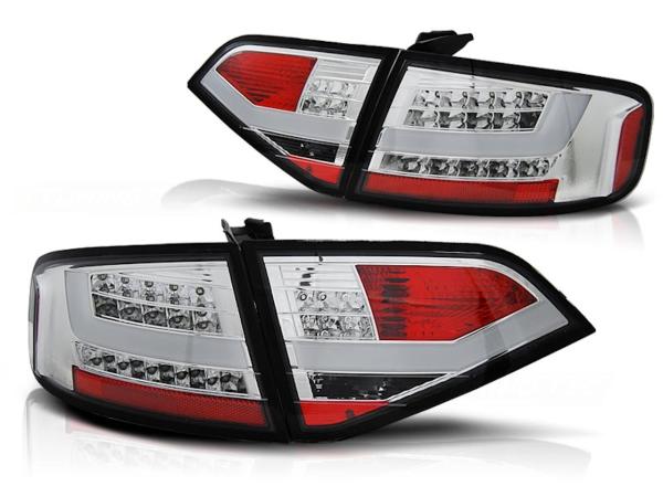 LED Lightbar Rückleuchten passend für Audi A4 B8 (8K) Limo Bj. 08-11 Chrom