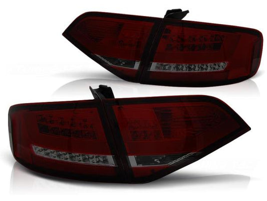 LED Lightbar Rückleuchten passend für Audi A4 B8 (8K) Limo Bj. 08-11 Rot/Smoke