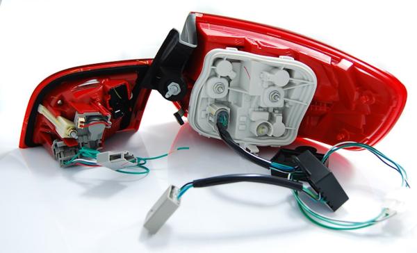 LED Lightbar Rückleuchten passend für Audi A3 8P Sportback Bj. 04-08 Rot/Smoke