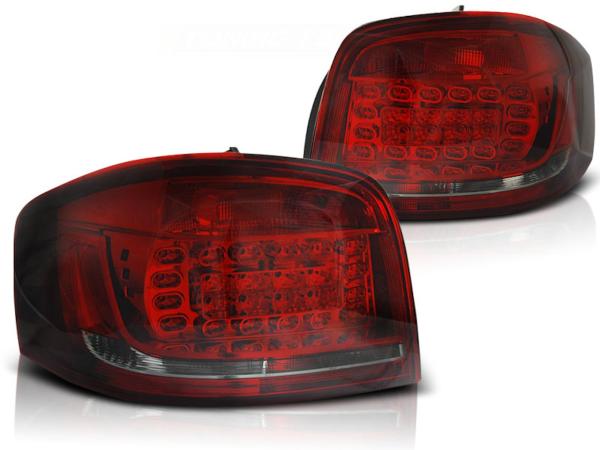 LED Rückleuchten passend für Audi A3 8P Facelift Bj. 08-12 Rot/Smoke