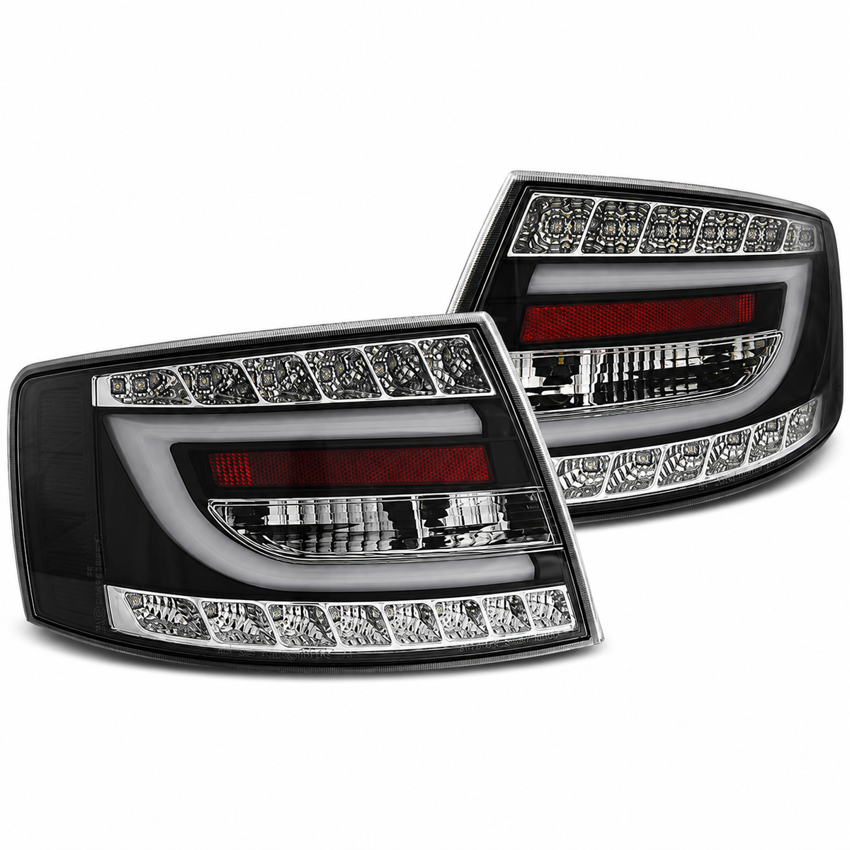 LED Rückleuchten passend für Audi A6 C6 Limousine 04.04-08 6PIN Schwarz