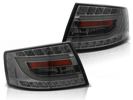 LED Lightbar Rückleuchten passend für Audi A6 C6 4F Limo Bj. 04-08 Smoke 6-PIN