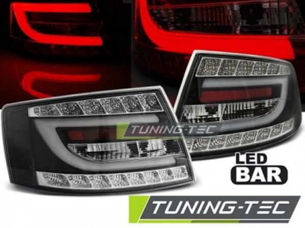 LED Lightbar Rückleuchten passend für Audi A6 C6 4F Limo Bj. 04-08 Schwarz 7-PIN