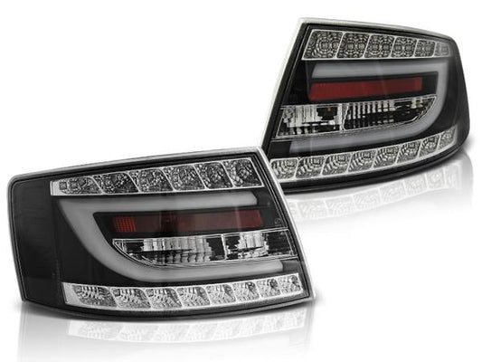 LED Lightbar Rückleuchten passend für Audi A6 C6 4F Limo Bj. 04-08 Schwarz 7-PIN
