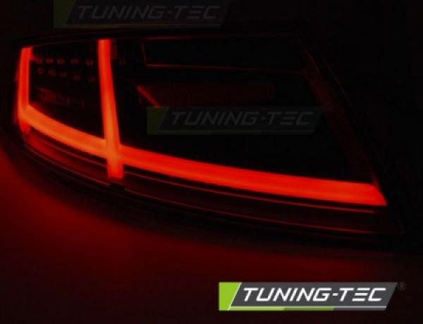 Voll LED Lightbar Rückleuchten passend für Audi TT 06-14 Rot/Chrom dynamischer Blinker