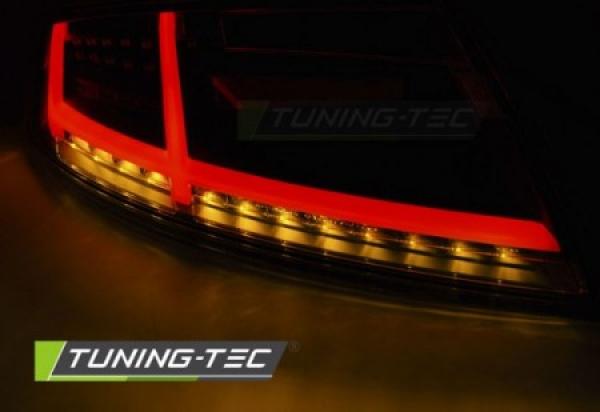 Voll LED Lightbar Rückleuchten passend für Audi TT 06-14 Rot/Chrom dynamischer Blinker
