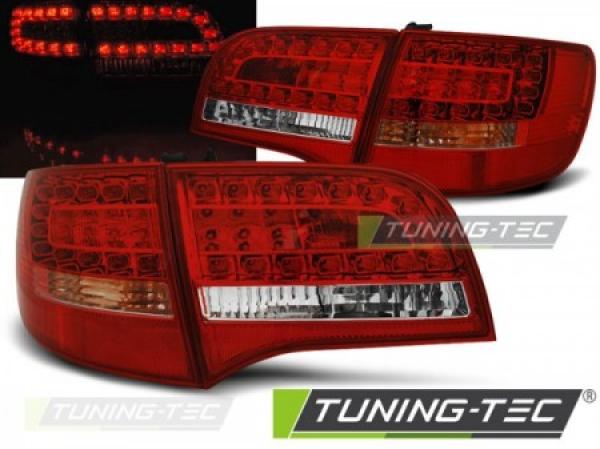 LED Rückleuchten passend für Audi A6 4F (C6) Avant 04-08 rot/klar in Facelift Optik