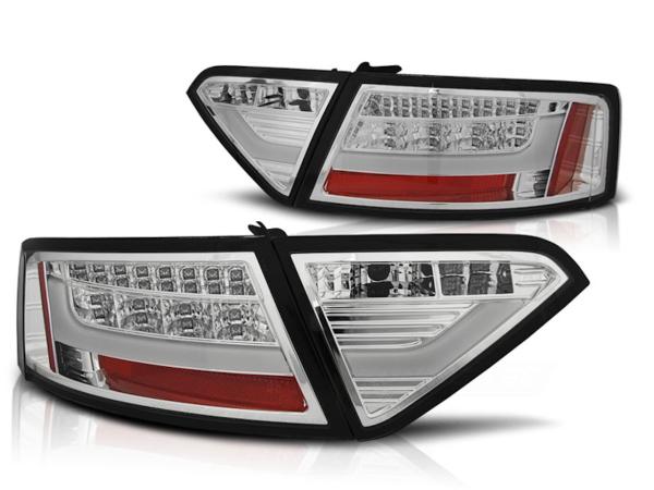 LED Lightbar Rückleuchten passend für Audi A5 Coupe Sportback Bj. 07-11 Chrom
