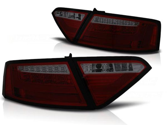 LED Lightbar Rückleuchten passend für Audi A5 Coupe Sportback Bj. 07-11 Rot/Smoke
