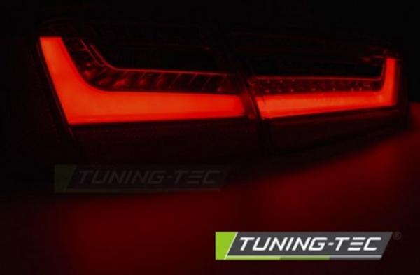 LED Lightbar Rückleuchten passend für Audi A6 4G C7 Limo Bj. 2011-2014 Rot/Chrom
