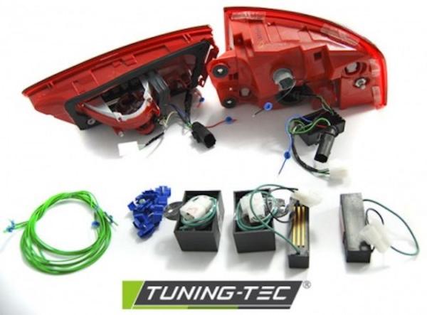 LED Lightbar Rückleuchten passend für Audi A6 4G C7 Limo Bj. 2011-2014 Rot/Chrom
