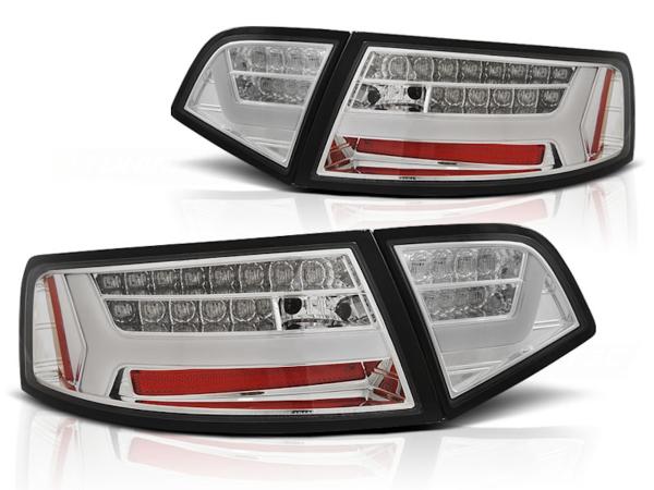 LED Lightbar Rückleuchten passend für Audi A6 C6 4F Limo Bj. 08-11 Chrom
