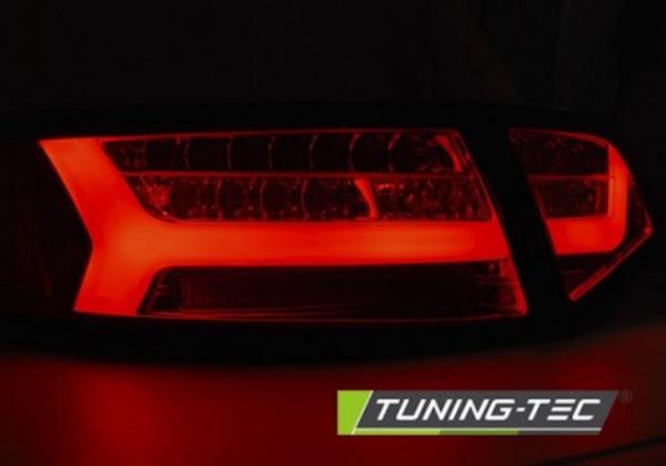 LED Lightbar Rückleuchten passend für Audi A6 C6 4F Limo Bj. 08-11 Rot/Chrom