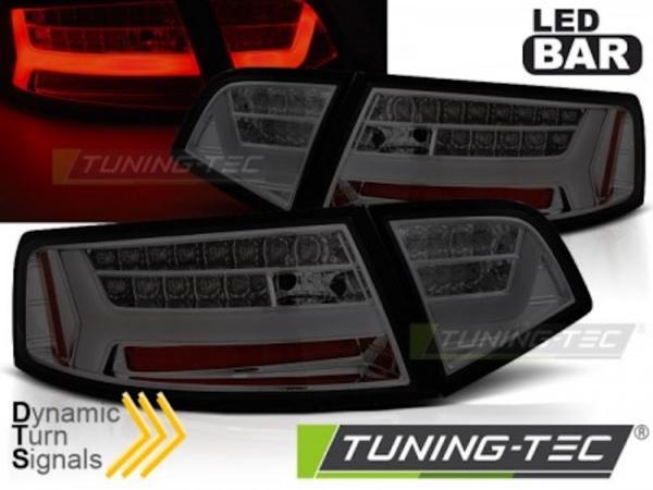 LED Lightbar Rückleuchten passend für Audi A6 C6 4F Limo Bj. 08-11 Smoke