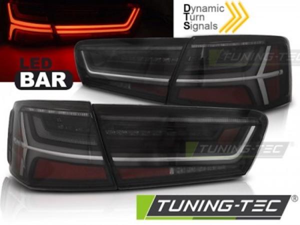 LED Lightbar Rückleuchten passend für Audi A6 4G  Limo 11-14 Schwarz dynamischer Blinker