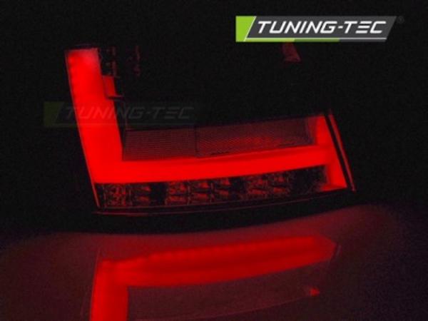 LED Lightbar Rückleuchten passend für Audi A6 C6 4F Limo Bj. 04-08 Rot/Chrom 6-PIN